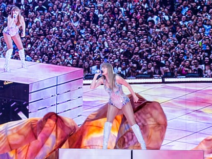 Taylor Swift en el concierto en el Santiago Bernabéu, Madrid.