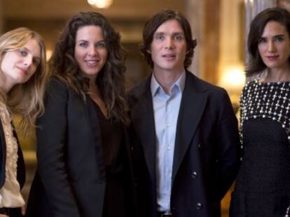 De izquierda a derecha, M&eacute;lanie Laurent, la directora Claudia Llosa, Cillian Murphy y Jennifer Connelly, el equipo de &#039;No llores, vuela&#039;. 