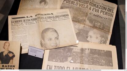 La Casa Museo Eva Perón atesora las portadas del 26 de julio de 1952, día en que murió Evita.