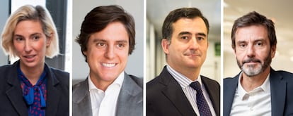Miren Tellería (PwC), Gonzalo Ladrón de Guevara (Savills), Alberto Valls (Deloitte), y Oriol Barrachina).