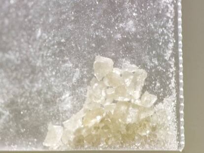 Una muestra de MDMA para ser analizada en un laboratorio de Barcelona.