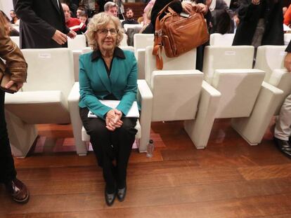 La alcaldesa de Madrid, Manuela Carmena, en la exposición urbana 