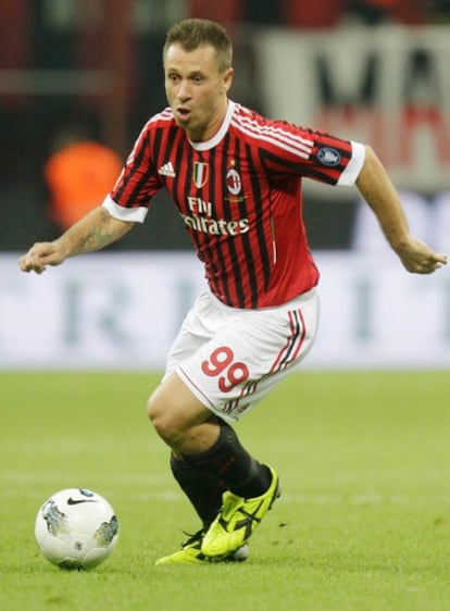 Cassano, en un partido con el Milan.