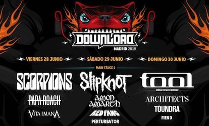 Imagen del cartel del Download Festival Madrid 2019.