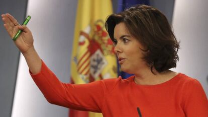 La vicepresidenta del Govern espanyol, Soraya Sáenz de Santamaría.