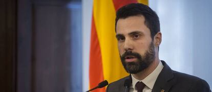 Roger Torrent, este miércoles en el Parlament.