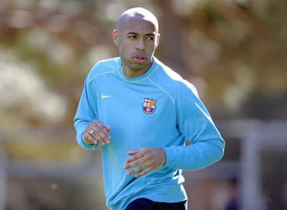 Thierry Henry, durante un entrenamiento.