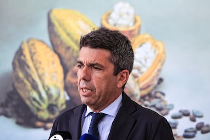 Prezydent Generalitat, Carlos Mazón, w zeszłym tygodniu po wizycie kilku firm w Xixona (Alicante).