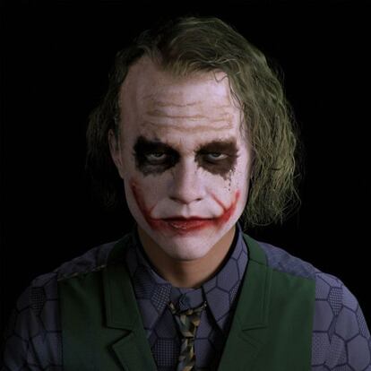 Heath Ledger como el Joker.