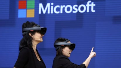 Una demostraci&oacute;n de las HoloLens de Microsoft