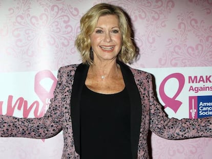 Olivia Newton-John, durante una actividad contra el cáncer de mama en Las Vegas en 2016.