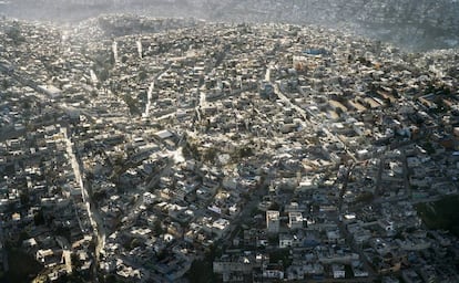 Vista aérea de la periferia de la Ciudad de México.