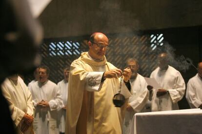 El obispo de San Sebastián, en una misa en Arantzazu