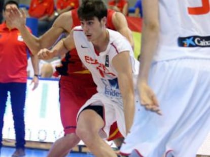 Juancho Hernangómez, en el partido ante Bélgica.