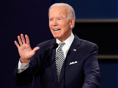 Joe Biden, candidato democrata à presidência dos EUA, nesta terça-feira.