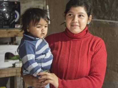 Familia de Santiago del Estero (Argentina) que percibe la Asignación Universal por Hijo.