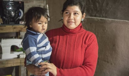 Familia de Santiago del Estero (Argentina) que percibe la Asignación Universal por Hijo.