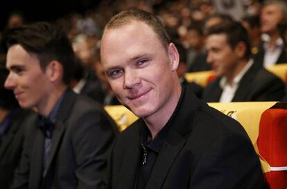 Chris Froome en la presentación del Tour 2017 en París.