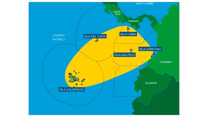 El mapa de la zona protegida.