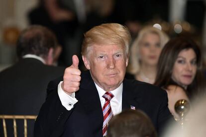 Donald Trump. durante la cena del día de Acción de Gracias.