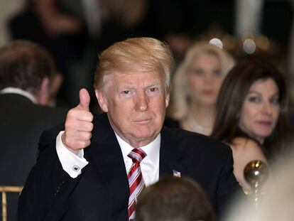 Donald Trump. durante la cena del día de Acción de Gracias.