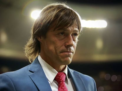 Almeyda, durante un partido en México. 