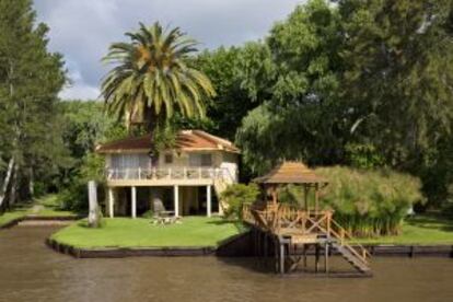 Una casa con vistas al río en el delta del Paraná.