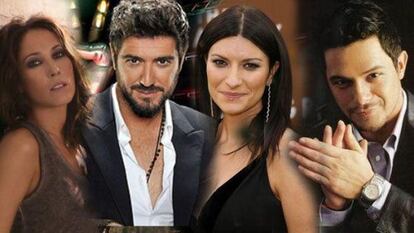 Malú, Antonio Orozco, Laura Pausini y Alejandro Sanz.