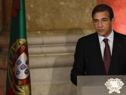 El primer ministro portugu&eacute;s, Pedro Passos Coelho, este viernes en Lisboa.