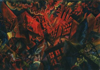 &#039;Explosion&#039; (1917), de George Grosz. 