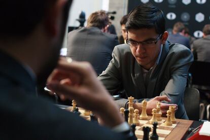 Anish Giri, durante su partida de hoy ante Hikaru Nakamura