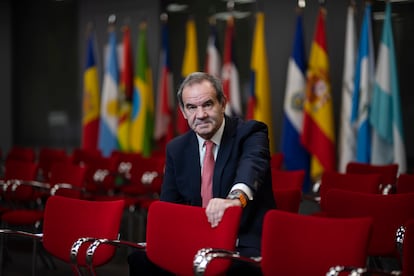 Andrés Allamand, este jueves en la sede de la Secretaría General Iberoamericana, en Madrid.