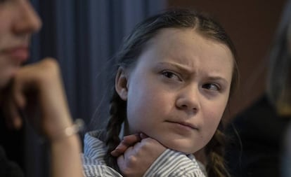 Greta Thunberg, estudiante y activista, acude a una conferencia sobre el clima el 21 de febrero.