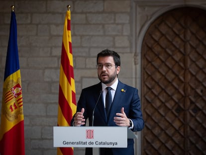 El presidente de la Generalitat, Pere Aragonès.