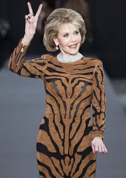 Jane Fonda, en la pasarela de L'Oreal.