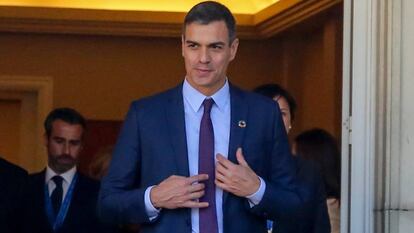 El presidente del Gobierno, Pedro Sánchez, en La Moncloa, el pasado 6 de febrero.