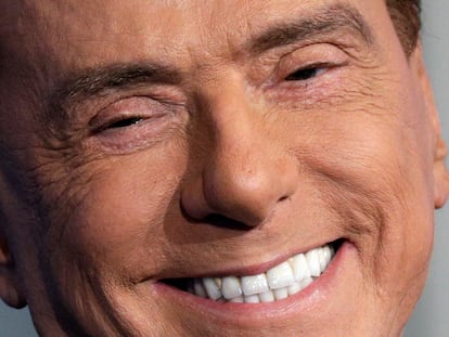 Silvio Berlusconi, durante un programa televisivo en la cadena RAI, en enero de 2018 en Roma.