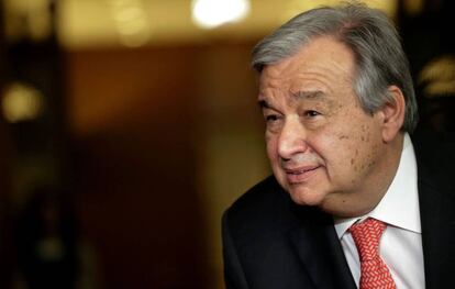 Guterres habla con la prensa en Nueva York, el pasado 12 de abril. 