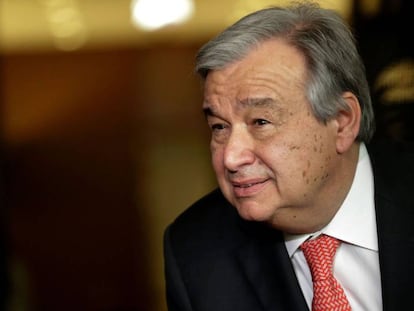 Guterres habla con la prensa en Nueva York, el pasado 12 de abril. 