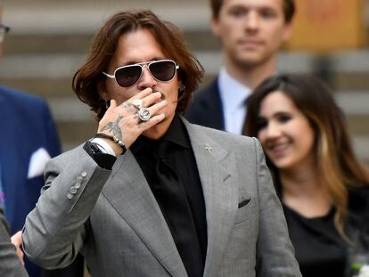 Johnny Depp, en la corte de Londres.