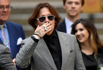 Johnny Depp, en la corte de Londres.