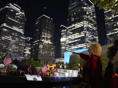 El memorial de l'11-S, a Nova York, dissabte passat. 