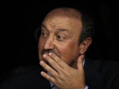 Rafa Benitez, antes del partido contra el Galatasaray.