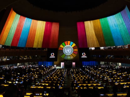 Delegates gather at the start of a high-level summit on the United Nations' Sustainable Development Goals on the sidelines of this week's General Debate of the United Nations General Assembly.