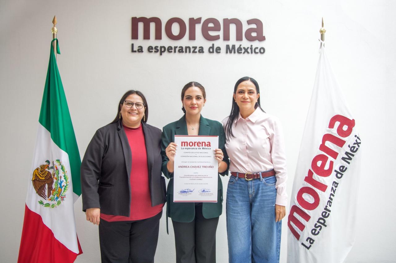 Morena postulará a Andrea Chávez a la presidencia municipal de Ciudad Juárez