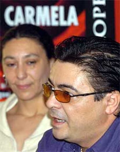 Antonio Canales y Lola Greco, durante el presentación del espectáculo el pasado mes de junio en Sevilla.