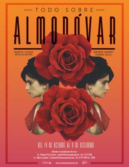 Cartel de la cátedra sobre Almodóvar.