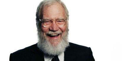 David Letterman presumiendo de su poblada barba.