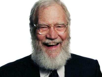 David Letterman presumiendo de su poblada barba.