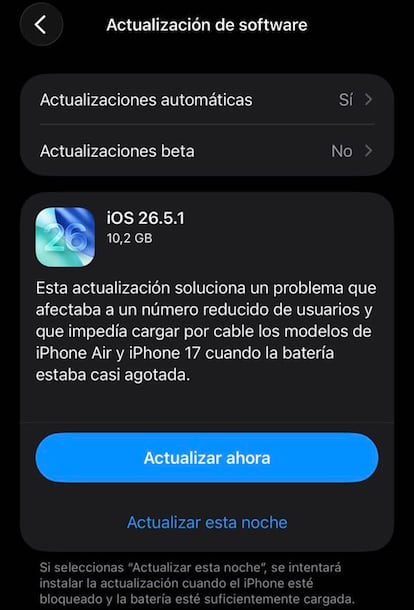 Actualización iOS 26.5.1 de Apple